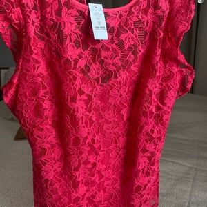 White house black market lace blouse size 10